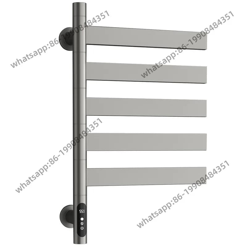 Portasciugamani in Acciaio Inox con Riscaldamento Intelligente, Porta Asciugamani da Bagno, Scaffale Multifunzionale Moderno per Stoccaggio