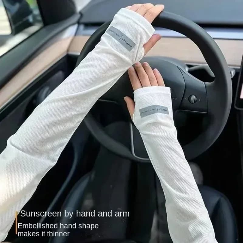 Summer Unisex Cycling Sleeve Cooling Arm Sleeves Anti-sunburn Sunscreen Sleeves Uv Sports Safety Fitness Long Sleeves For Arm