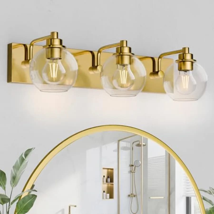 Lampade da bagno a 3 luci - Lampade da bagno spazzolate, lampade moderne da bagno, apparecchi di illuminazione da bagno sopra lo specchio