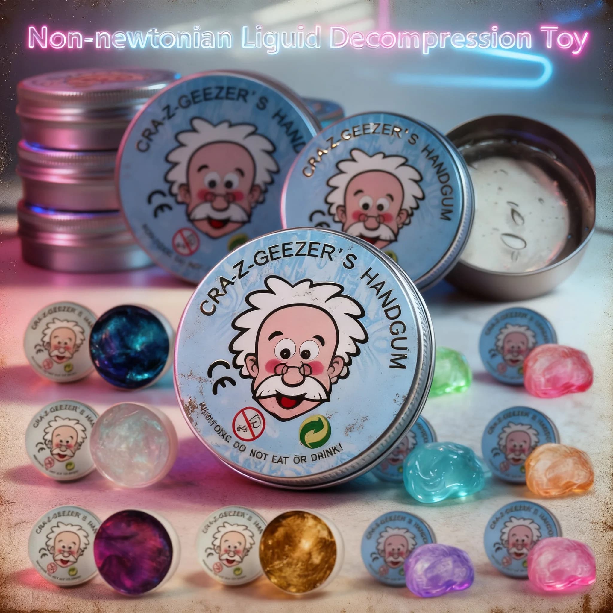 Kids Safe Slime Bouncy Putty Stress Relief Handgum Crystal Color Clay Mud Handmade DIY Liquid Playdough Shape Reusable Toy