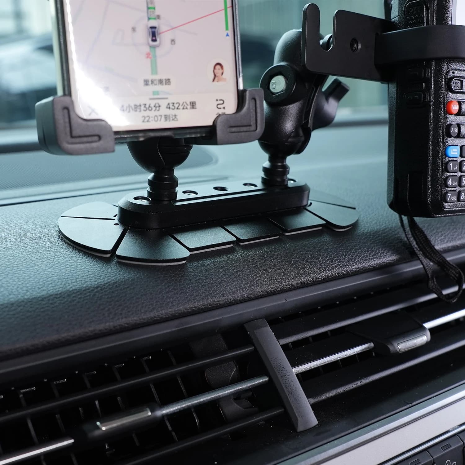 Staffa di estensione walkie-talkie per telefono cellulare fuoristrada Staffa integrata per cruscotto universale per console centrale