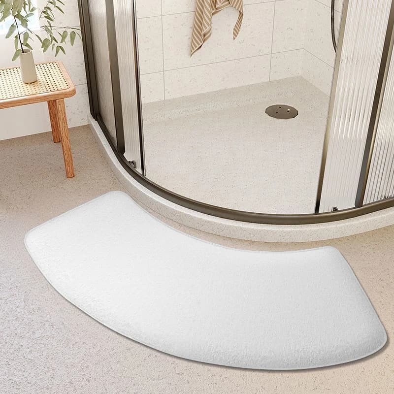 Tappetino assorbente ispessito per bagno, tappetino curvo per porta del bagno, tappetino per WC, tappetino antiscivolo, tappetino per ingresso