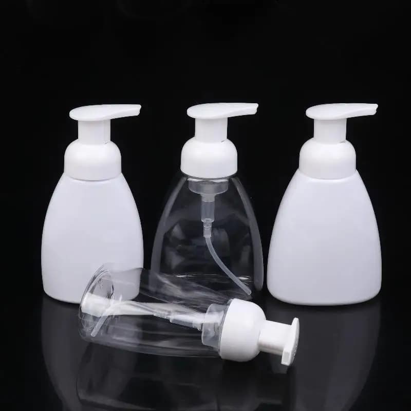 Flaconi Vuoti con Pompa 250/300ml, Bottiglie in Plastica per Schiuma, Dispenser per Sapone Liquido, Shampoo, Lozione, Gel Doccia