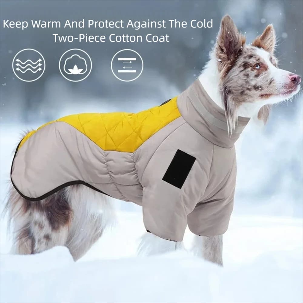 Giacca invernale impermeabile per cani Gilet riflettente caldo antivento con collo alto per Bulldog francese di razza levriero all'aperto