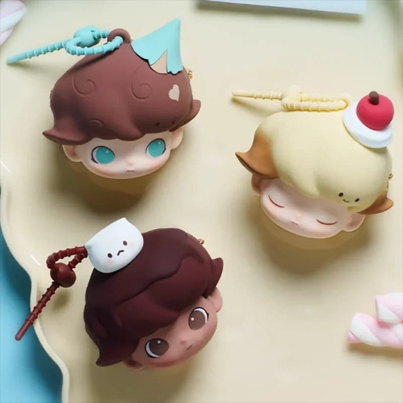 POP MART DIMOO CRUSH ON COFFEE Custodia per cuffie Serie Blind Box Guess Bag Scatola misteriosa Giocattoli Bambola Cute Anime Figure Desktop Ornamen