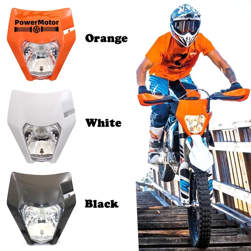 Moto Alogena Faro Della Lampada Per KTM EXC EXCF SXF SX XC XCW XCF XCFW 125 150 250 350 450 530 Motocross Faro Dirt Bike