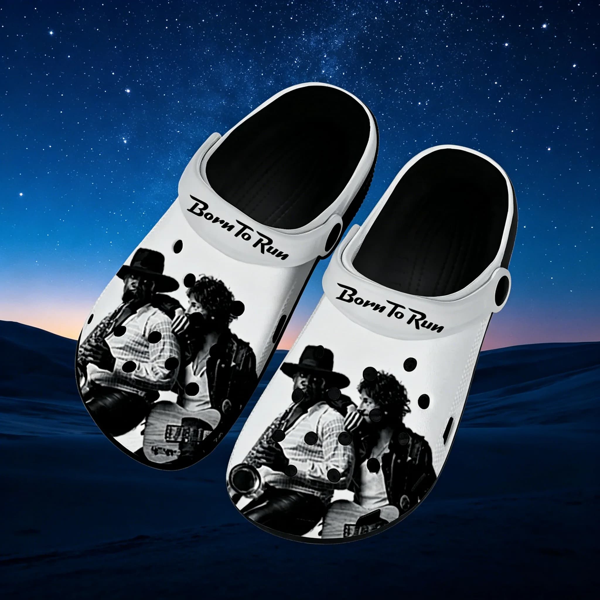Born To Run Zoccoli Completamente Stampati, Scarpe Unisex Alla Moda con Fori, Ciabatte Casual Resistenti all'Usura e Antiscivolo