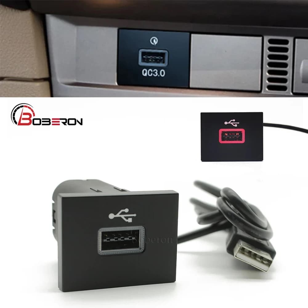 1PC Car Black/Silver USB Input Adapter Audio Radio U-disk Flash Socket Interface Cable for Ford Focus 2 Mk2 2009-2011