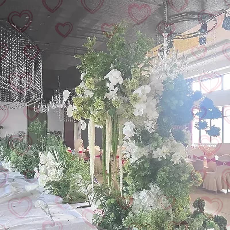 Pianta sospesa realistica di vite di salice piangente verde artificiale per la decorazione di pareti e soffitti in matrimoni, feste e eventi Backgr