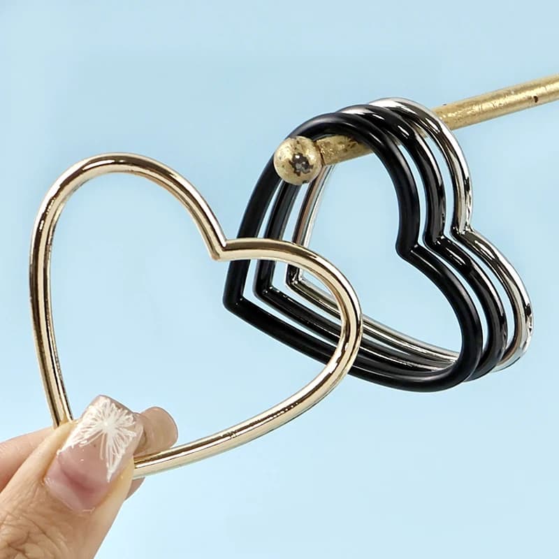 10/20 Pz 20-40mm Cuore O Anello Uncinetto Borsa Ovale Moschettone Anelli di Appendere Connettore Fibbie In Metallo Tessitura Cintura Anello Decor pulsante