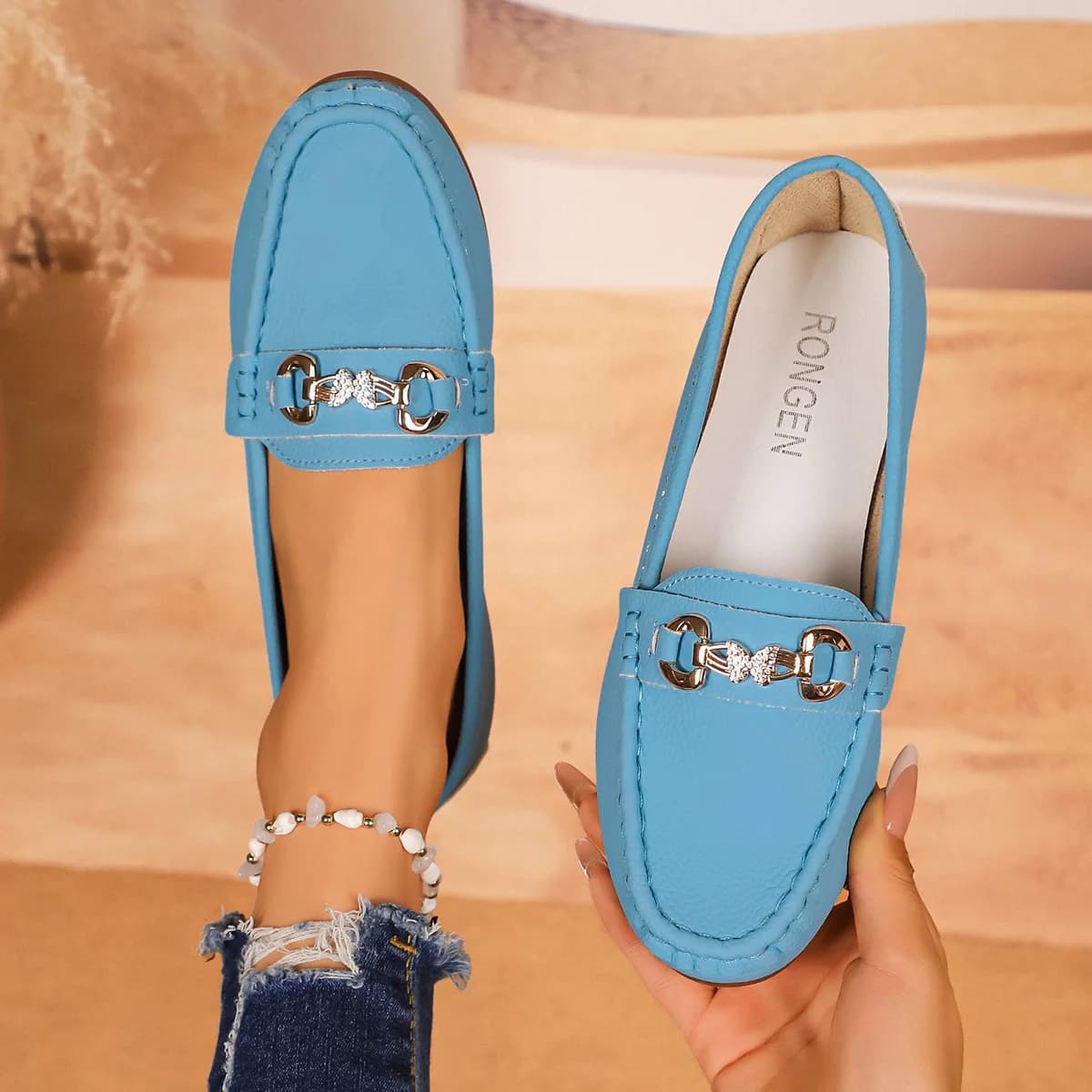 Mocassini da donna Primavera Autunno Scarpe Casual Slip on Mary Jane Scarpe Moda Punta tonda Solid Scarpe da ginnastica piatte Donna Zapatos De Mujer