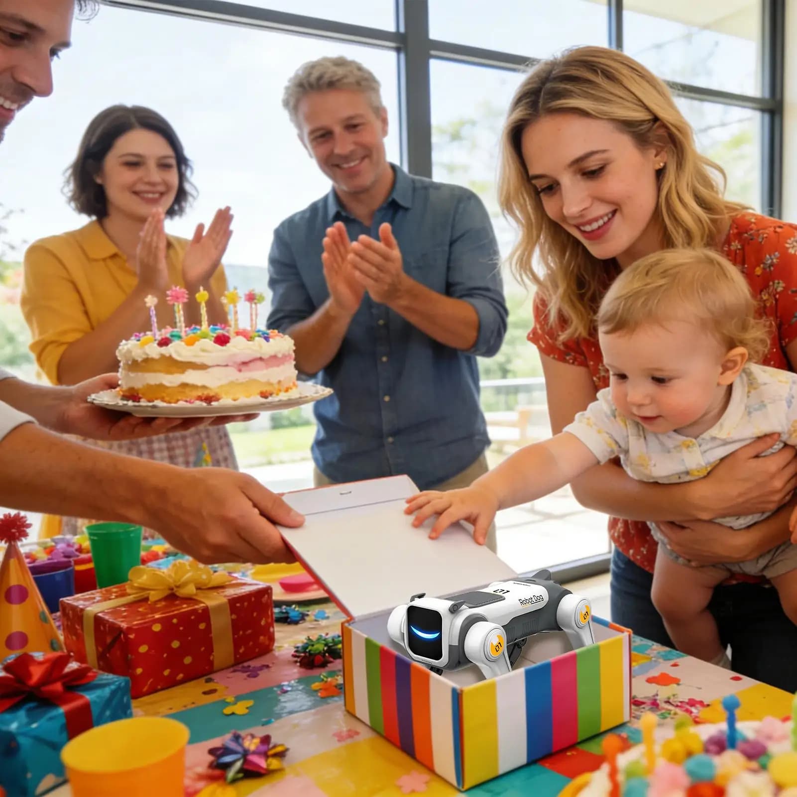 Robot Cane AI Ricaricabile USB con Telecomando 2.4GHz, Cucciolo Robot Intelligente per Bambini dai 6 Anni, per Apprendimento, Educazione e Intrattenimento