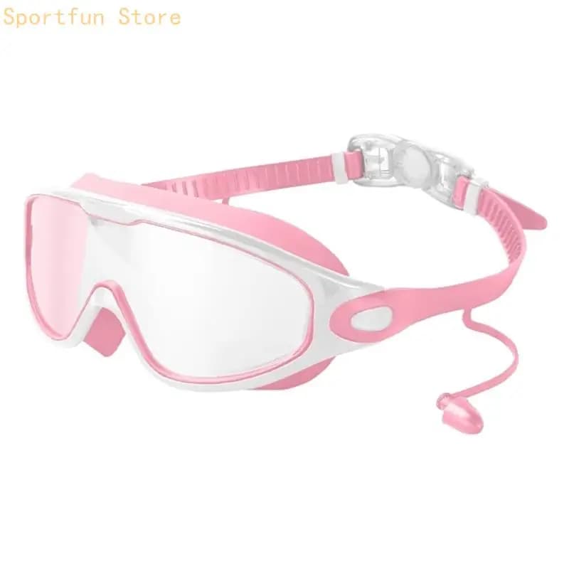 Large Frame Swim Goggles With Ear Plugs Diving Goggles Swimming Goggles for Man X7JD