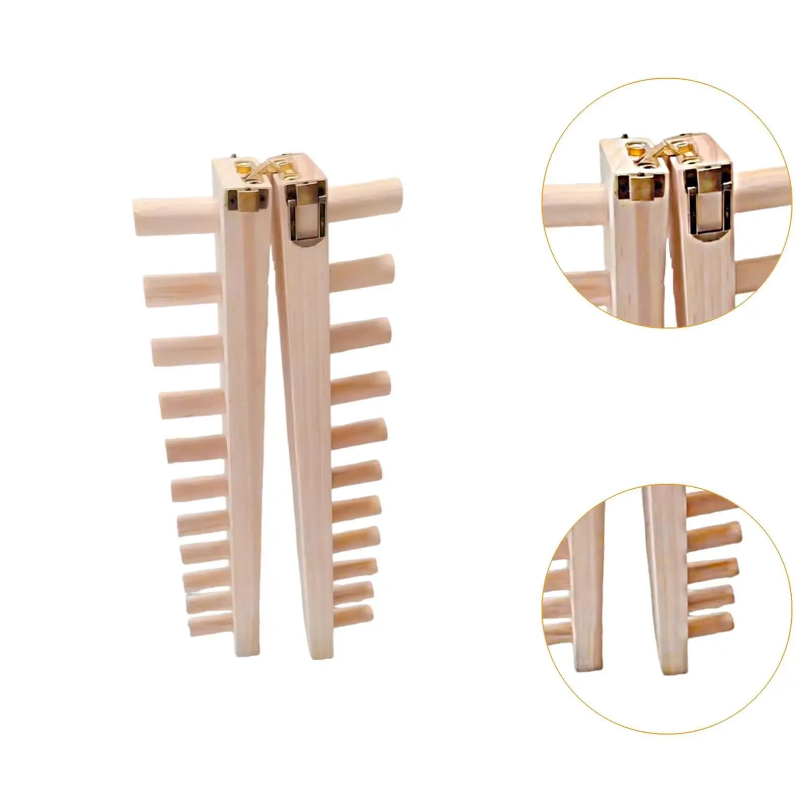 Chunky Yarn Blanket Loom Kit Foldable Wood Peg Frame for Knitting Thick Throws and Home Craft Weaving Projects