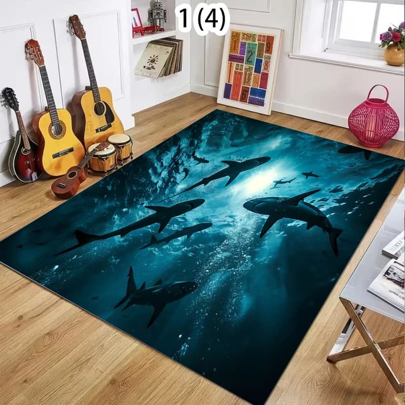'Deep Sea' Soft & Anti-slip carpets, Living room mats, Home decoration, Carpets, Chair Mats, Yoga Mats, Cleaning Facili