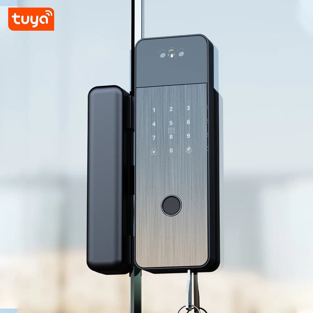 Serratura Intelligente per Porte in Vetro con Riconoscimento Facciale, WiFi Tuya, per Ufficio