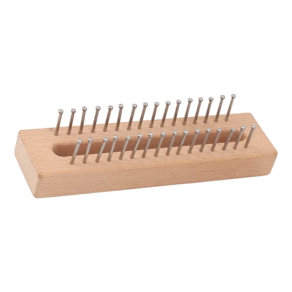 Beech Wood Knitting Loom Simple Design Wooden Material Knitting Tool Handmade Style Portable Hand Weaving Kit Sock Weaving