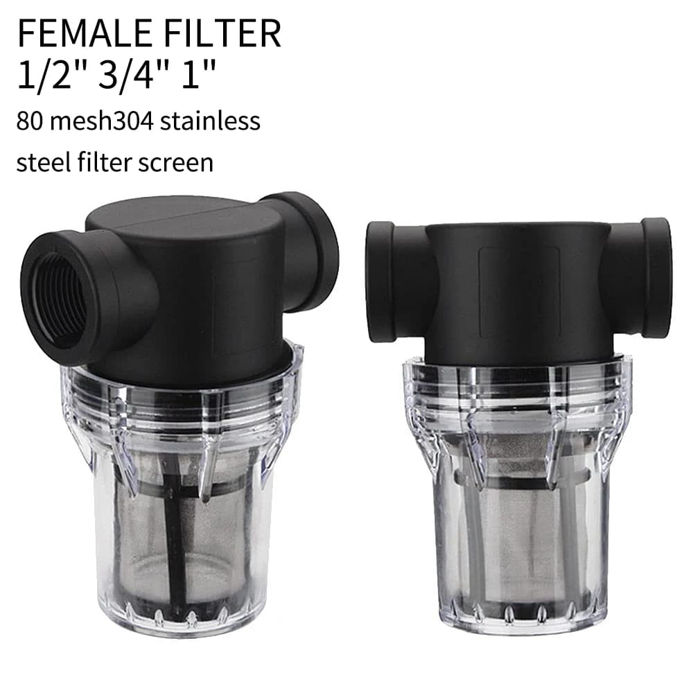 Filtro per Irrigazione da Giardino 1/2'' 3/4'' 1'' Sistema di Irrigazione in Plastica Prefiltro per Impurità Filtro per Tubi d'Acqua Domestici e Acquacoltura