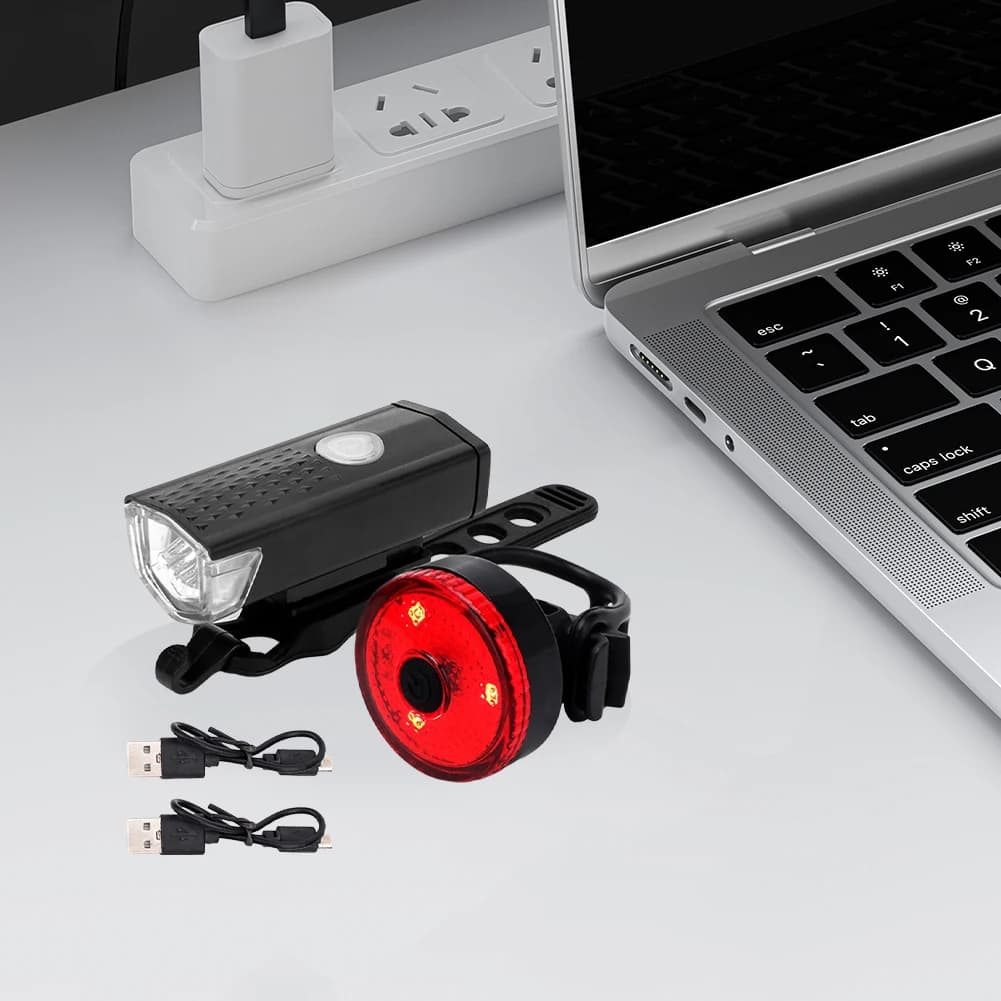 Rear taillight for bike and light Rear light for bike Rechargeable front light 3 mode LED guide indicator