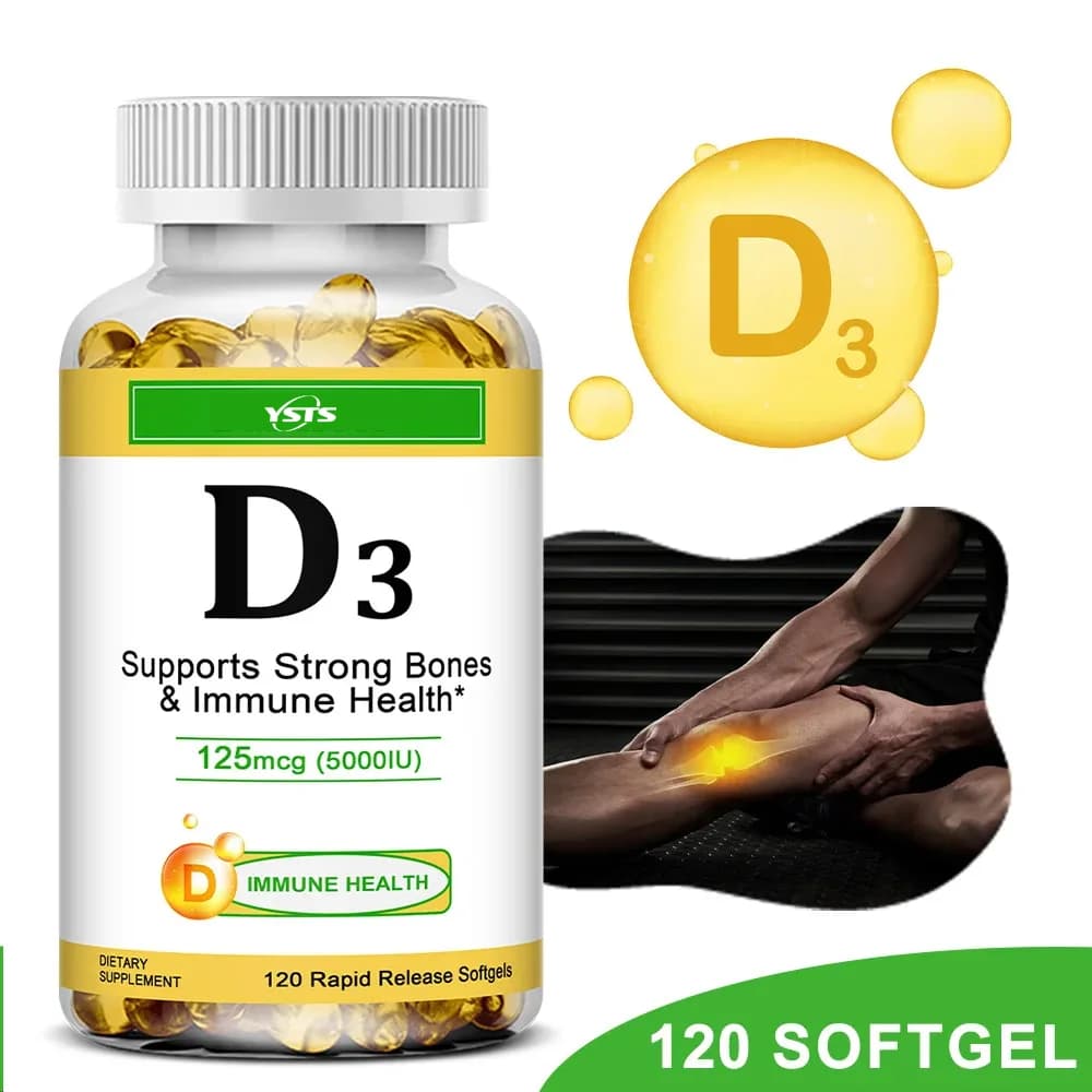 Vitamin D3 5000 Iu - Supports strong and immune - Non-GMO vitamin D supplement without gluten