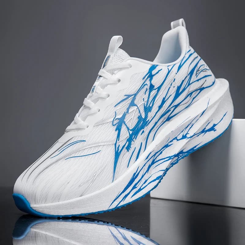 Men's Professional Running Shoes Woman with Carbon Plate, Waterproof, Anti-slip, Mesh, for Outdoor Racing, Fitness and Gym