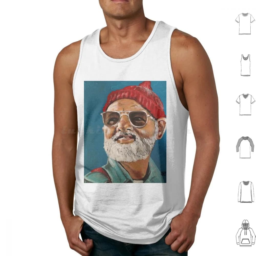 Canotte della vendetta Canottiera senza maniche Bill Murray La vita acquatica Wes Anderson Steve Zissou Zissou Team Zissou