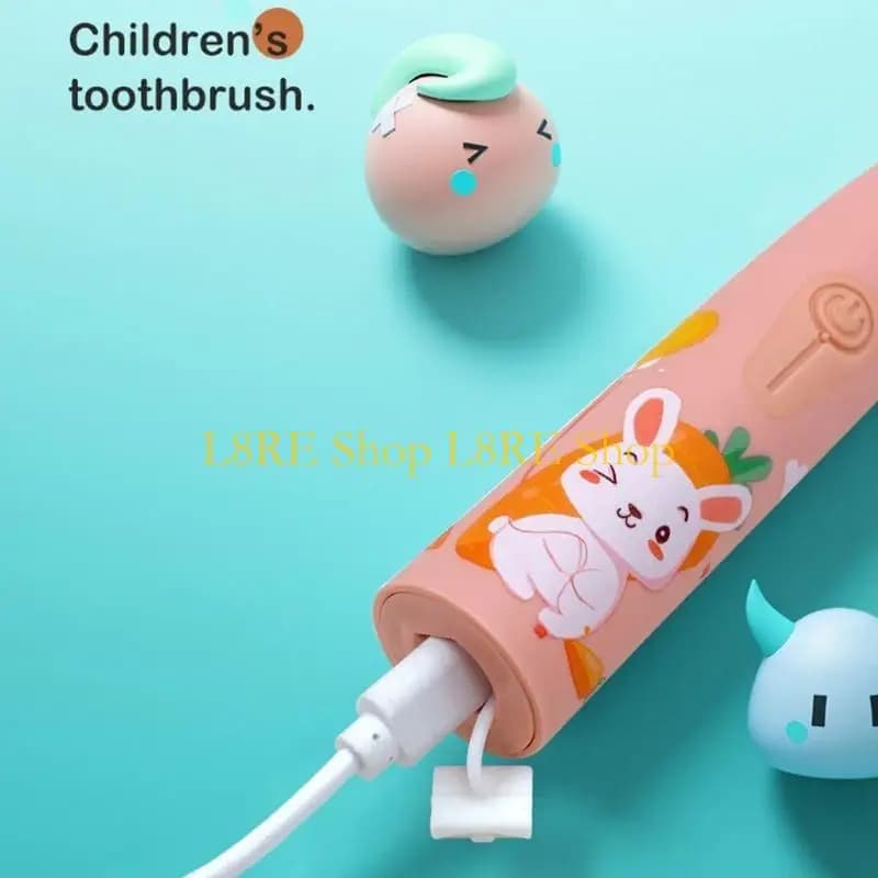 L8RE Ultrasonic Auto Electric Toothbrush with Cartoon Pattern for Kids, Boys and Girls, IPX6 grade Waterproof