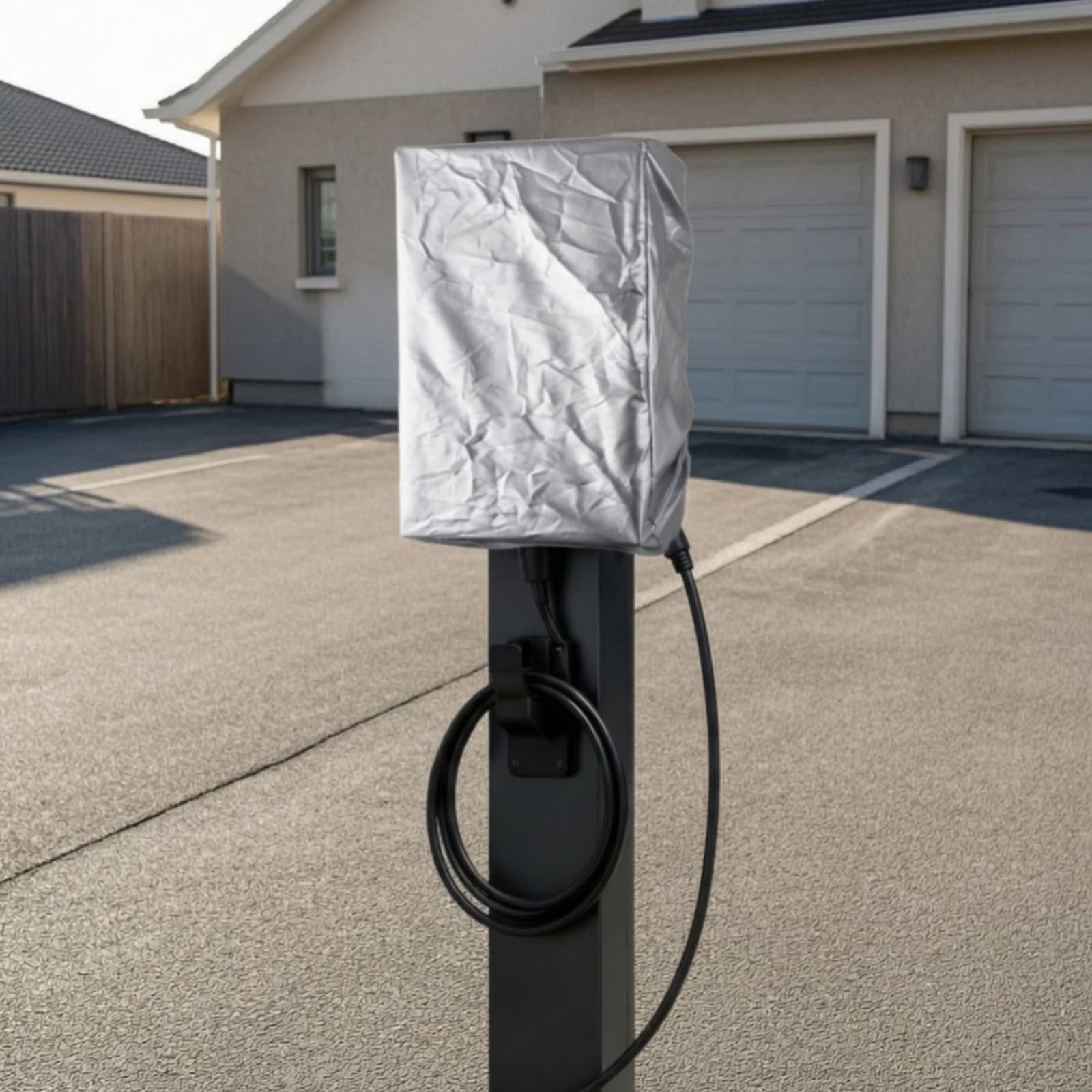 Weatherproof Electric Vehicle Charging Station Cover Waterproof EV Charger Cover Wall-Mounted All-Weather for Outdoor