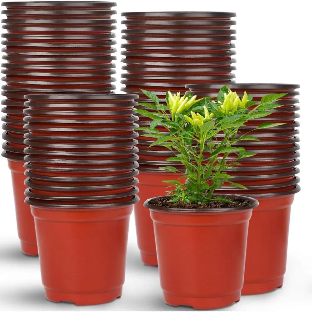 150 Pack 4 Plastic Plant Pots for Nursery, Seed Starting, and Succulent Transplanting