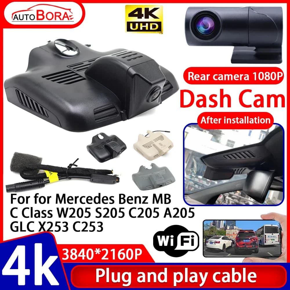 Videoregistratore 4K UHD Plug and Play DVR per auto Dash Cam per Mercedes Benz MB Classe C W205 S205 C205 A205 GLC X253 C253