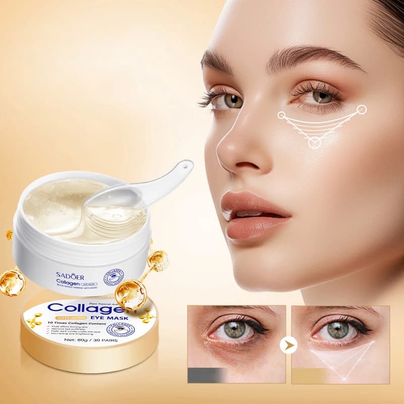 Collagen eye mask, deep hydration, firm skin around the eyes, eye care, anti-aging skin care, rest younger skin