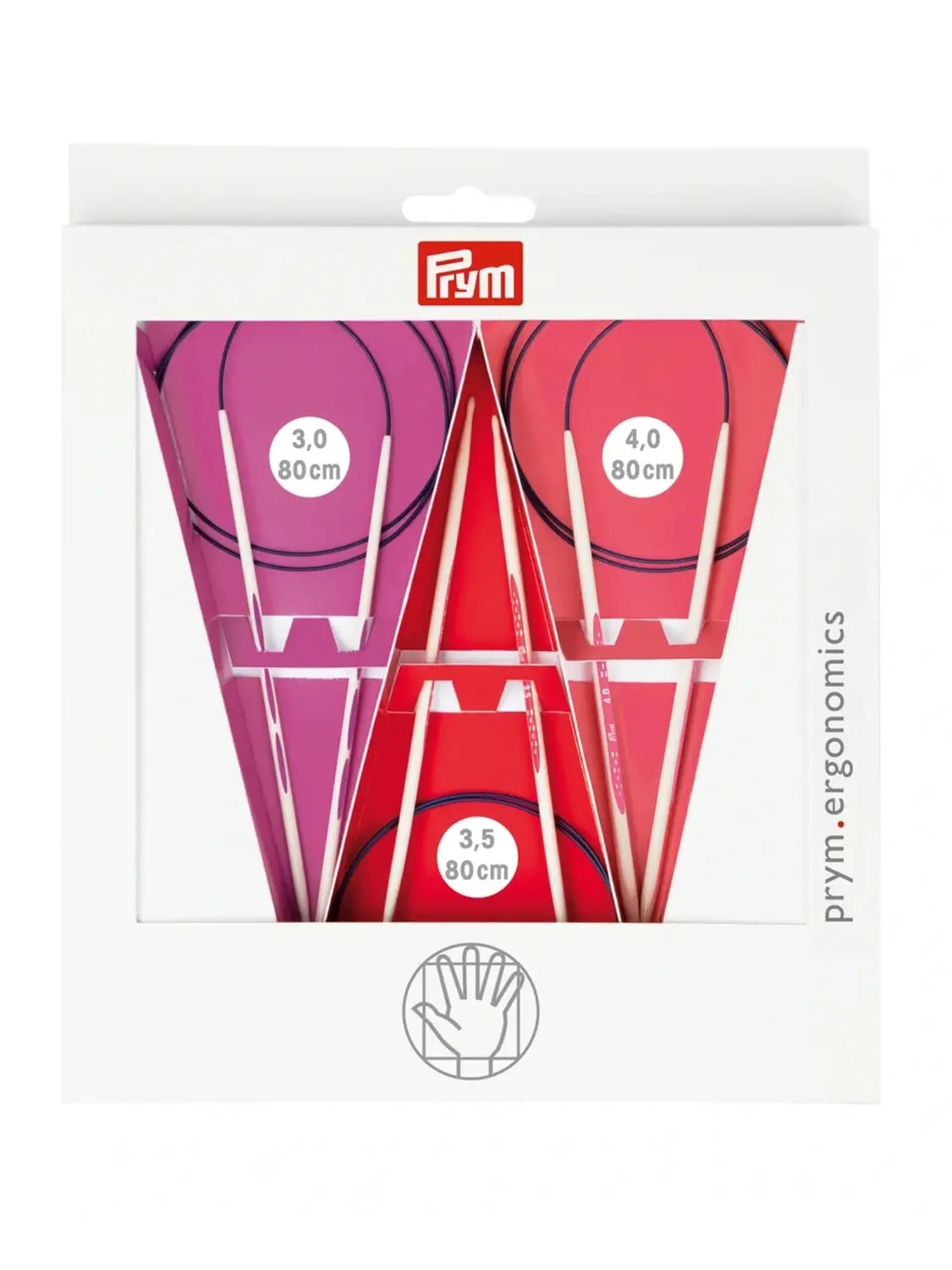Set di Ferri da Maglia Ergonomici Prym, Ago Singolo a Forma di Anello, Varie Dimensioni, Materiali e Strumenti per Cucito e Fai-da-Te