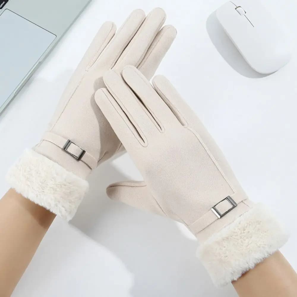 Breathable Warm Winter Women Gloves Touch-screen Cold-proof Full Finger Mittens Thicken Soft Driving Gloves Skiing