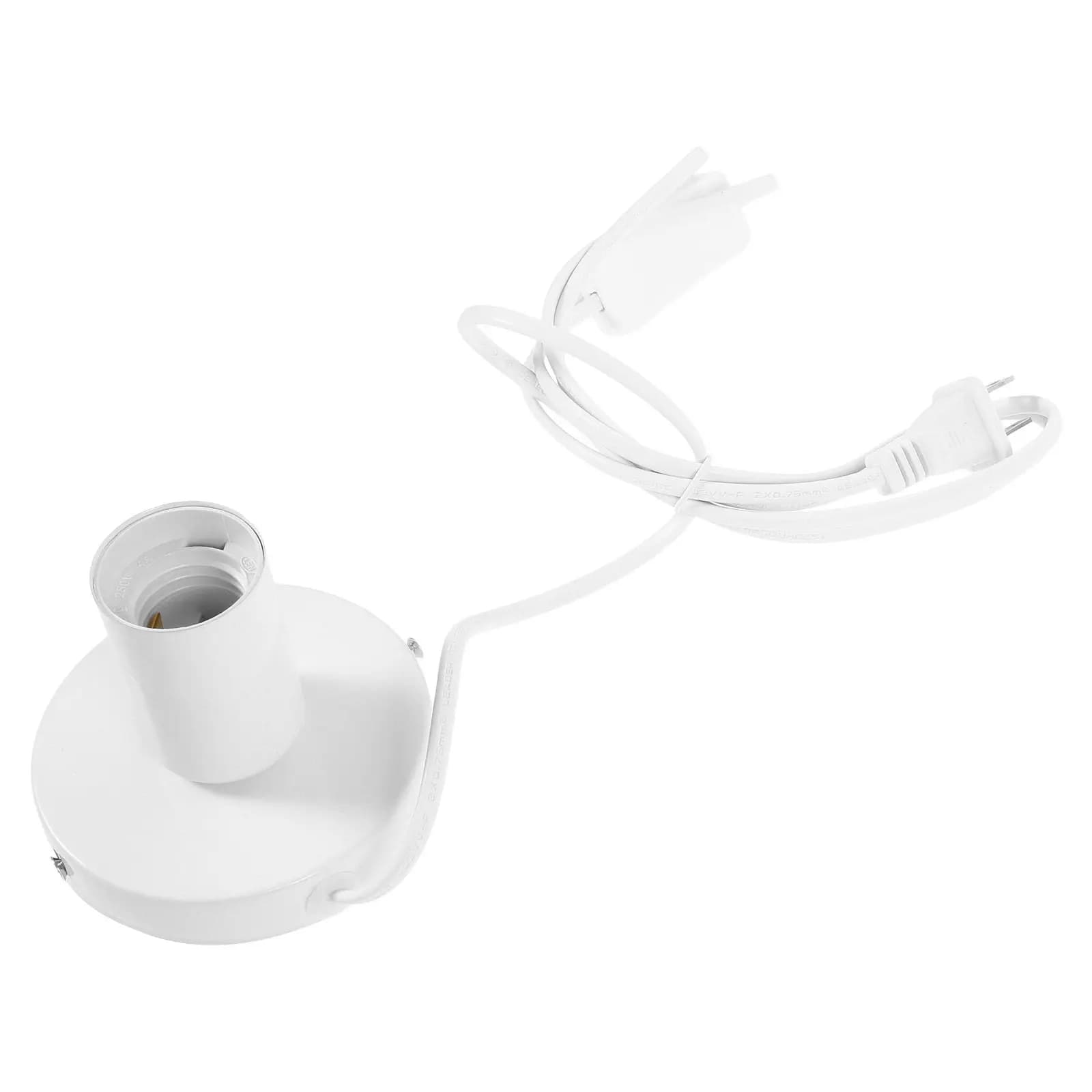 Base per Lampada da Tavolo in Metallo, Supporto Rotondo in Lega di Alluminio per Lampada Fai-da-Te da Scrivania o Comodino, Attacco E27 con Spina USA
