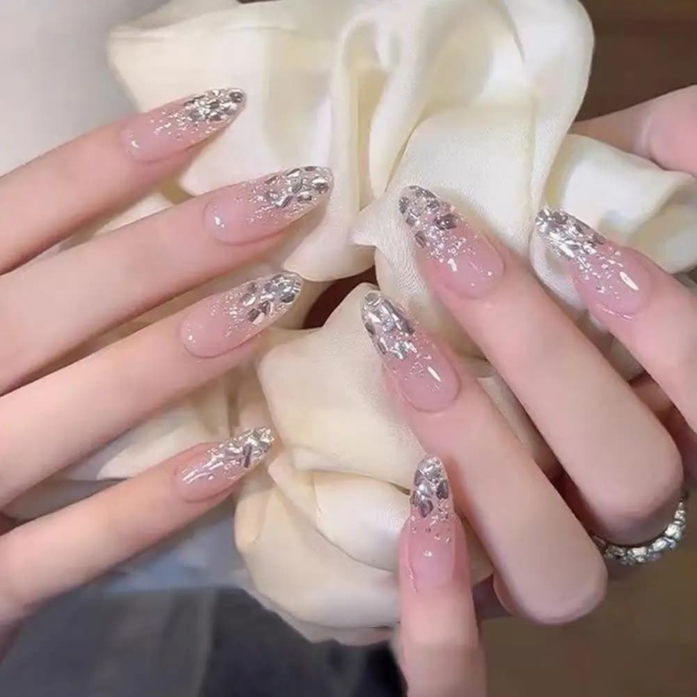 Glitter per unghie Aurora Laser, paillettes 3D irregolari, argento iridescente, decorazioni per nail art effetto sirena, per manicure con smalto gel UV