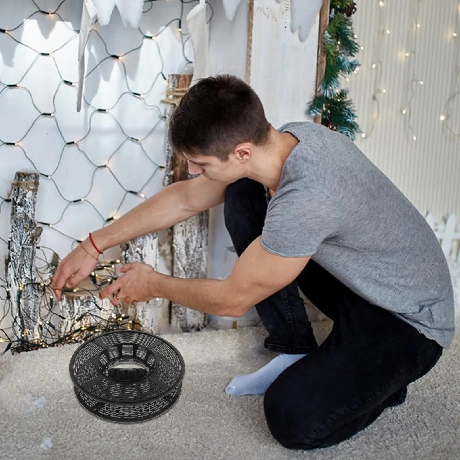 Avvolgicavo per luci di Natale, porta cavo, organizer per cavi, avvolgicavo per prolunghe, avvolgicavo per luci a stringa