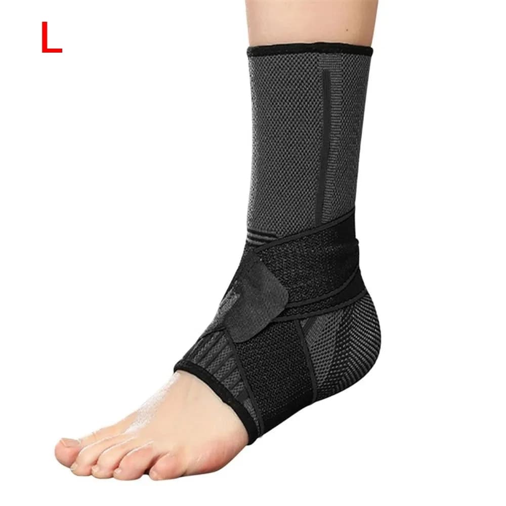 Supporto per caviglia regolabile Fasciatura pressurizzata lavorata a maglia in nylon Protezione per caviglia Supporto per arco Cintura elastica Tutore per caviglia a compressione