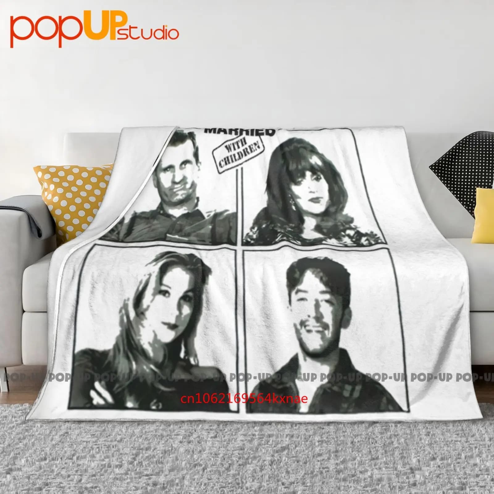Sposato con i bambini Famiglia Quadrati Al Bundy Retro Tv Show Coperta ultra morbida Trapunta Copridivano invernale Copriletto