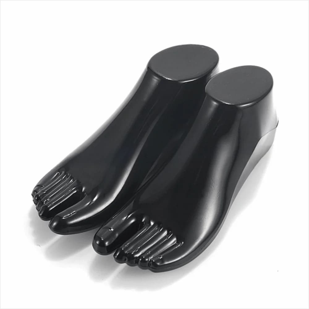 1 Paio Nuovo Modello di Piede Femminile in Plastica con Fondo Cavo per Supporto Scarpe, Espositore per Calze e Catene alla Caviglia