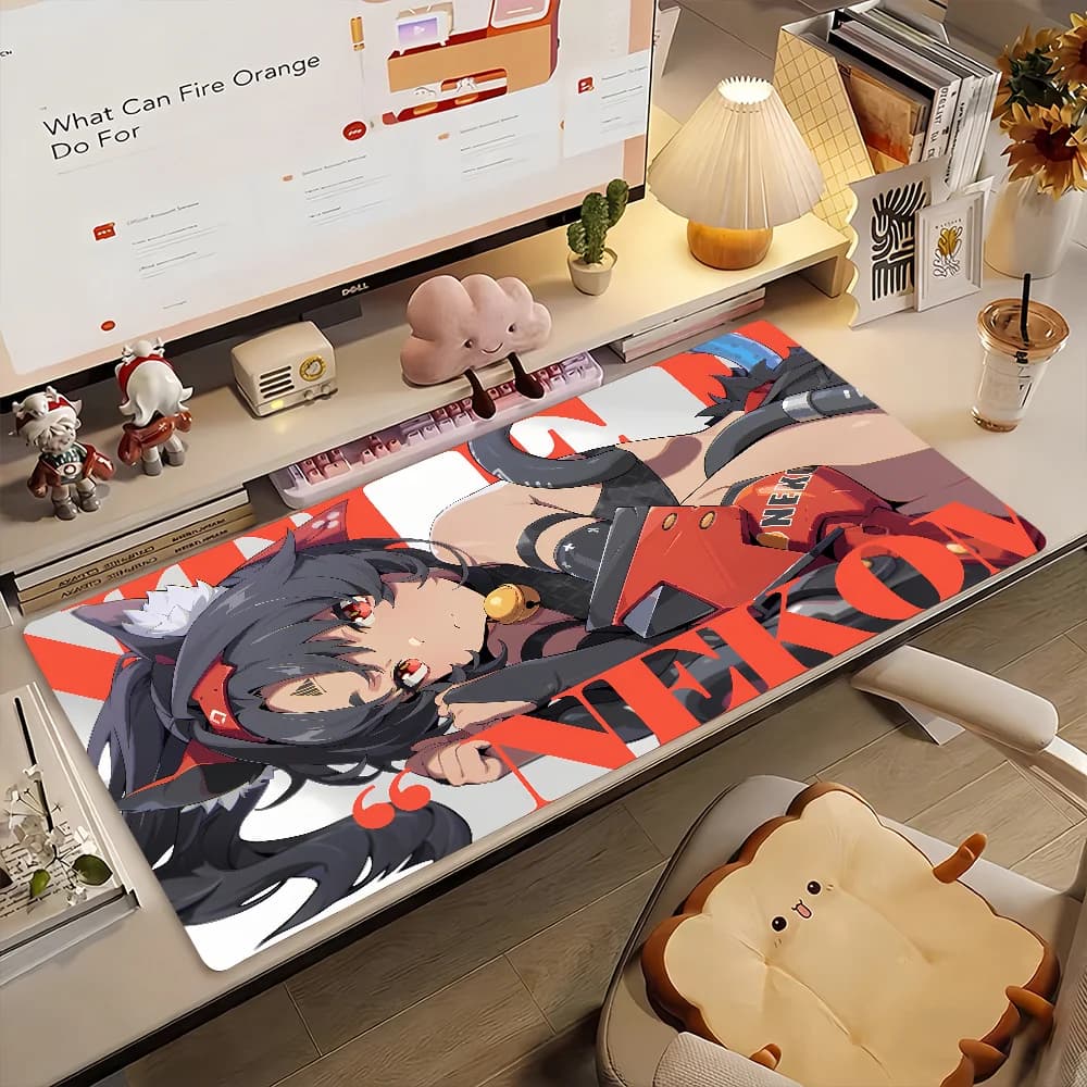 ZZZ Gaming Nekomiya Mana Mouse Pad per computer portatile, tappetino per mouse in gomma antiscivolo, tappetino per mouse per giocatori, decorazione per scrivania