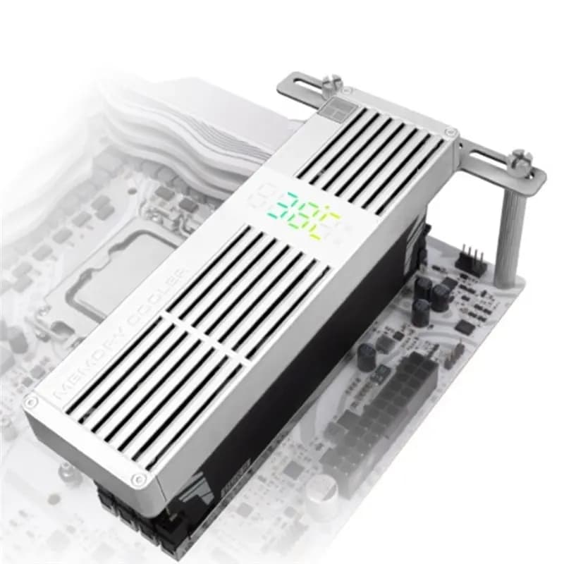 ABFM-MC-3 Memory Stick con display digitale per DDR/DDR2, dissipatore di calore a raffreddamento ad aria, controllo della temperatura PWM silenzioso, triplo ventilatore
