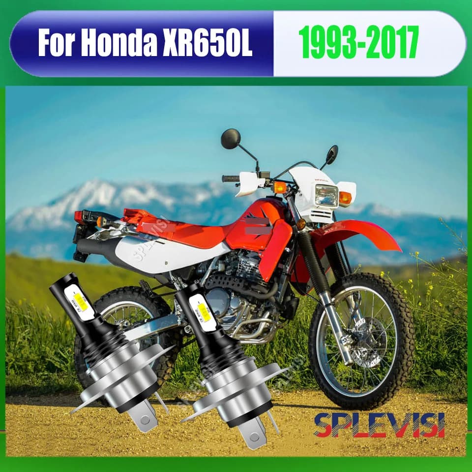 12V H4 HB2 LED Whtie Lampadine per fari completamente UN ANNO garantito Per Honda XR650L1993 1994 1995 1996 1997 1998 1999 2000-2017