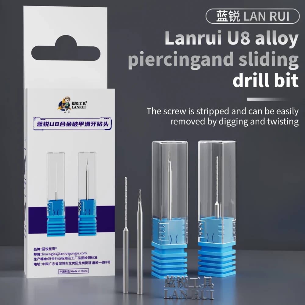 Lanrui U8 Alloy Piercingand Sliding Drill Bit Two-piece Set of Slidingthread Screws for Mobile Phone Repair Tools