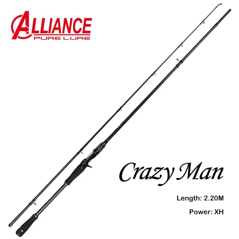 CRAZY MAN XH Canne da pesca 10-45 Peso esca Potente canna da snake luccio Spinning 2.2M XF Azione Canna gigante
