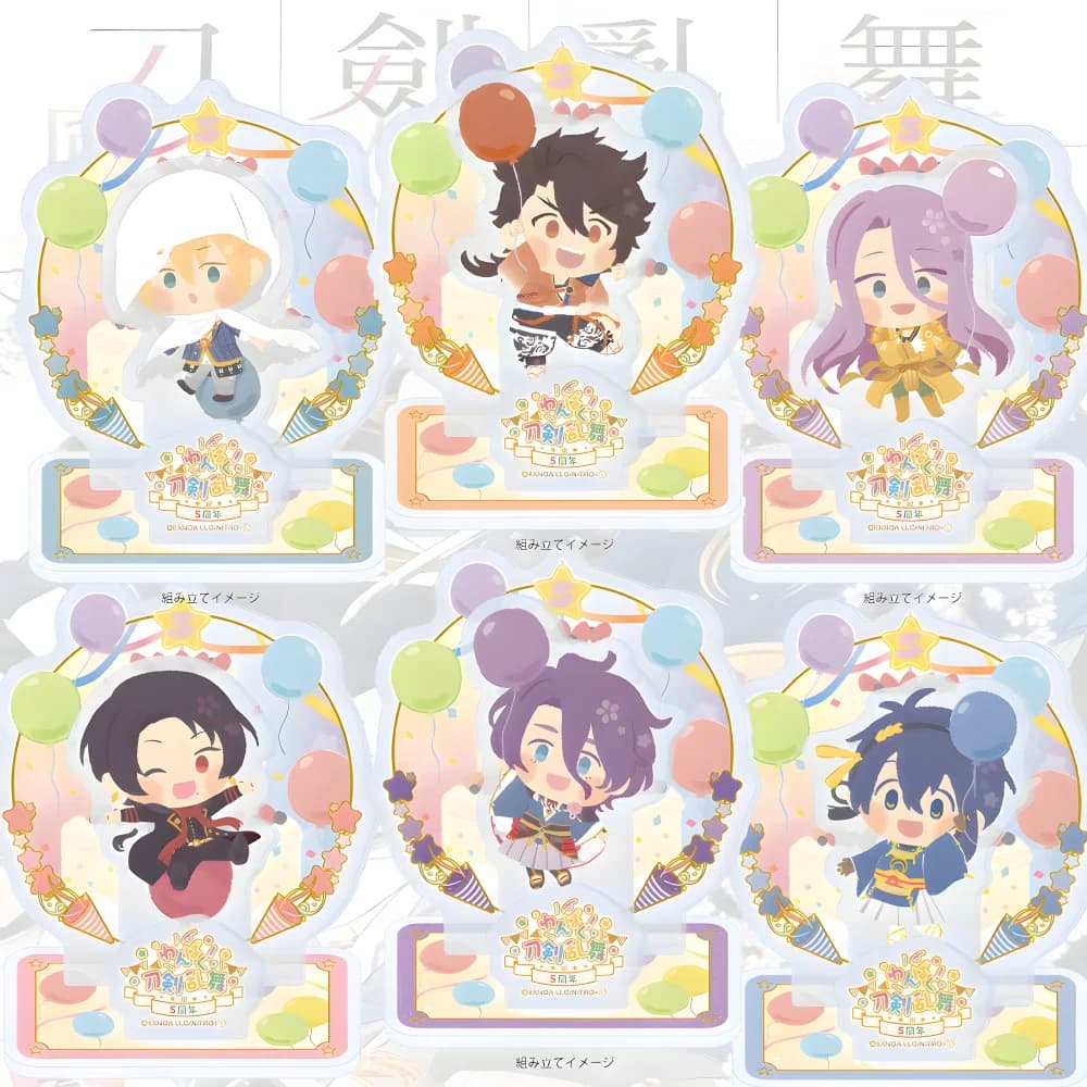 Anime Touken Ranbu New 10cm Clear Acrylic Stand with 4 Accessories, Mikazuki Munechika, gaming desk keychain