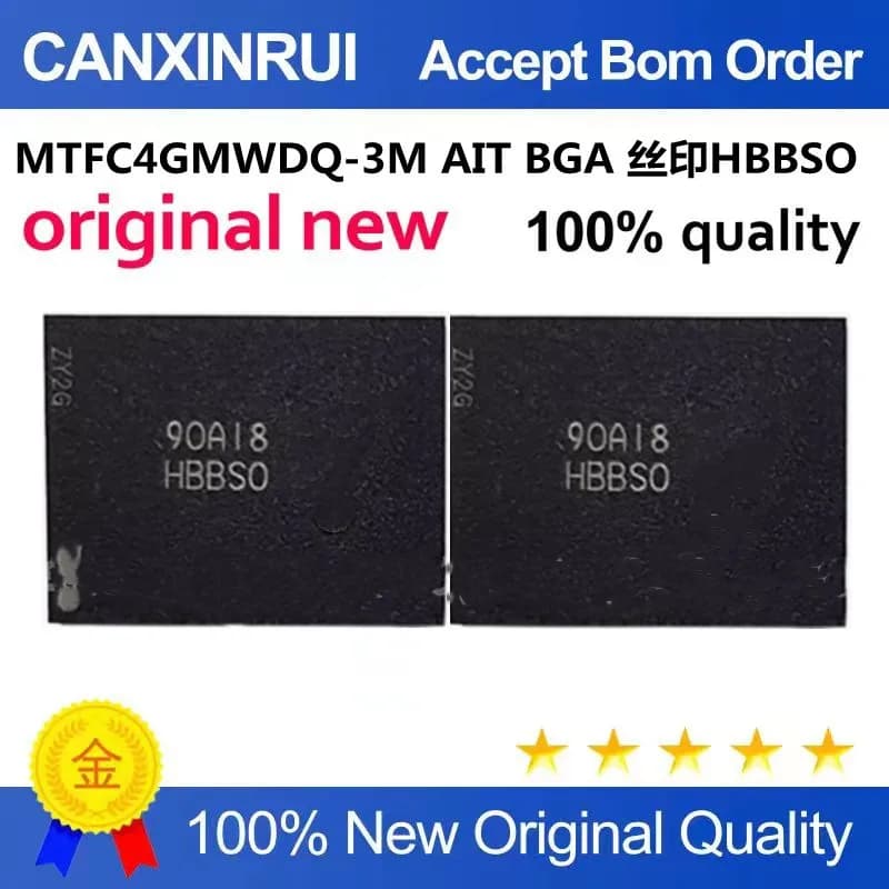 Memoria flash di archiviazione HBBSO stampata originale MTFC4GMWDQ-3M AIT BGA in stock