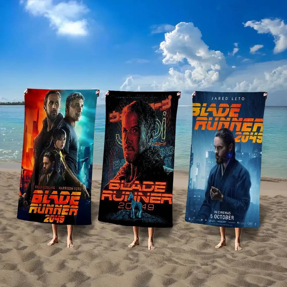 Movie B-Blade Runner 2049 Anime Beach Swimming Towel Asciugamano morbido e assorbente, regali per bambini, per viaggi, campeggio, palestra