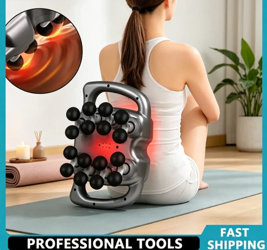 Pistola massaggiante a vibrazione ad alta frequenza Upgrade 16 Head Fascia Gun, massaggiatore muscolare professionale per corpo, gambe, schiena, spalle, vita