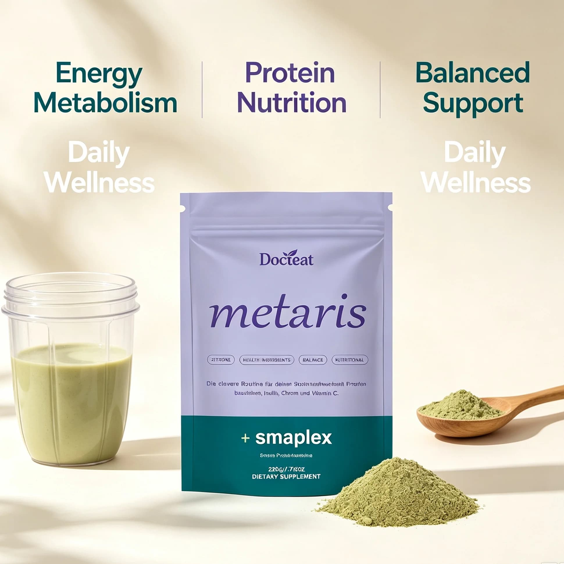 Energy Metabolism Protein Powder Oral Supplement High‑Quality Protein Nutrition Support Energy Boost Body Health Care Powder