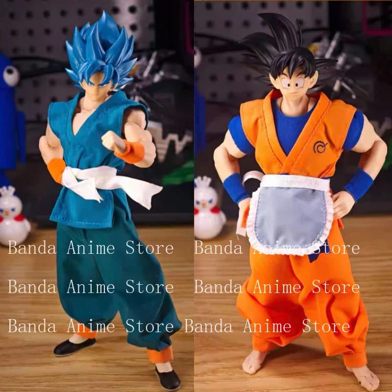 Dragon Ball Shf Series Figures Son Goku Daoist Robe Orange Blue Uniformi Tuta da allenamento Vestiti Accessori Regalo Giocattoli Disponibili